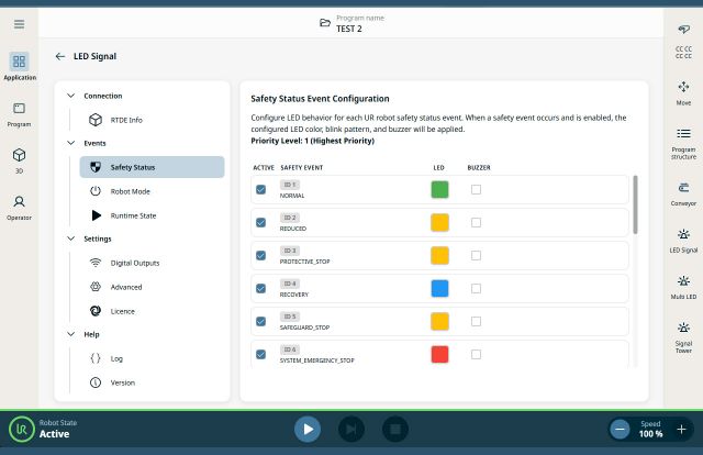 Farbzuordnung Safety-Events