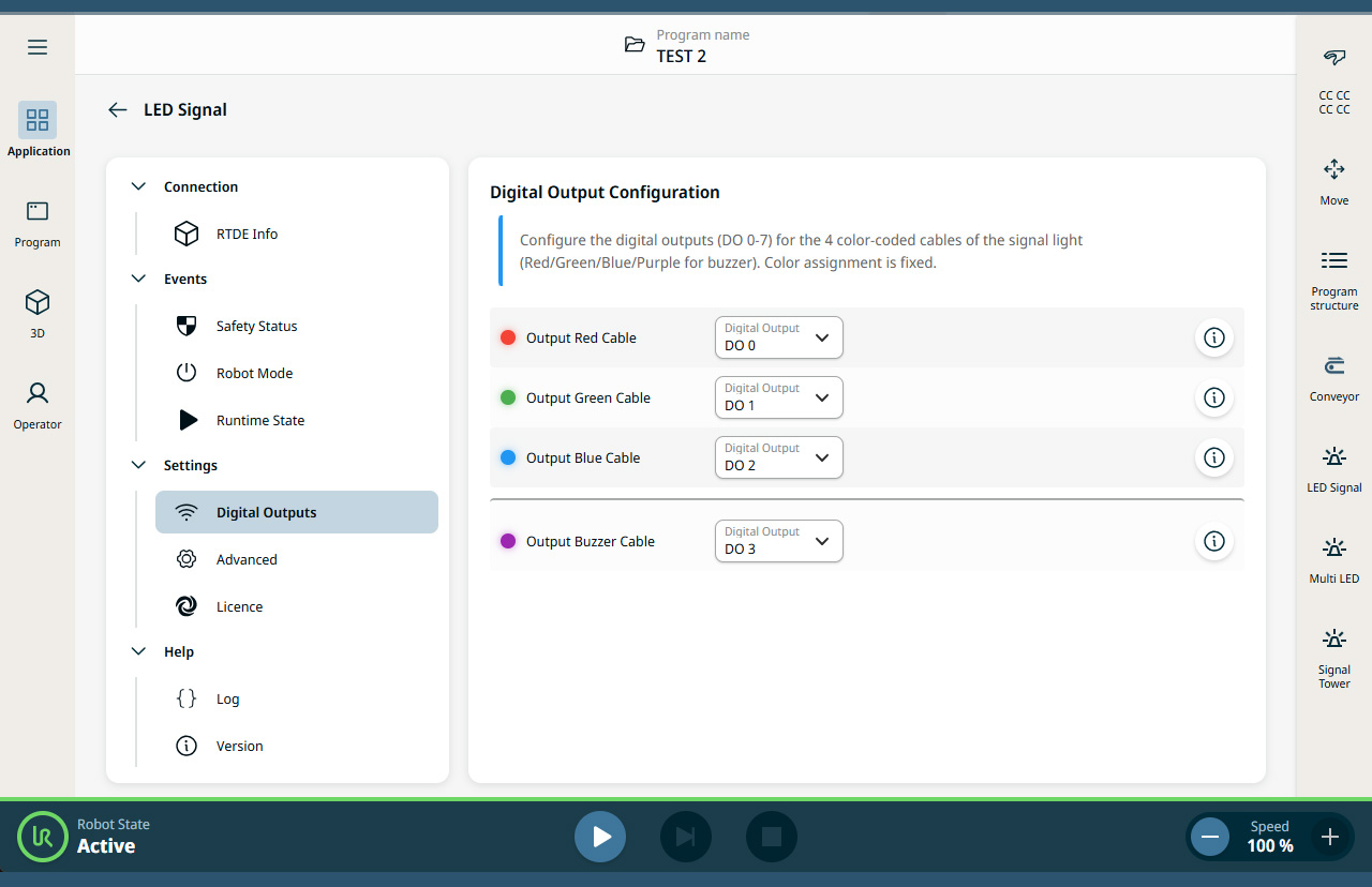 Konfiguration der digitalen Ausgänge
