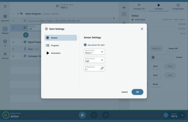 NAST Conveyor - Universal Robots PolyScope X 